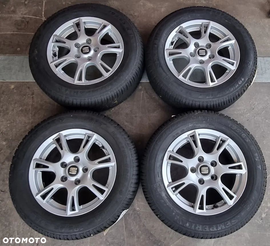 4 koła opony felgi Seat Leon VW Audi Skoda 195/65/15 Semperit Master Grip 2 195/65R15 5x112 - 1