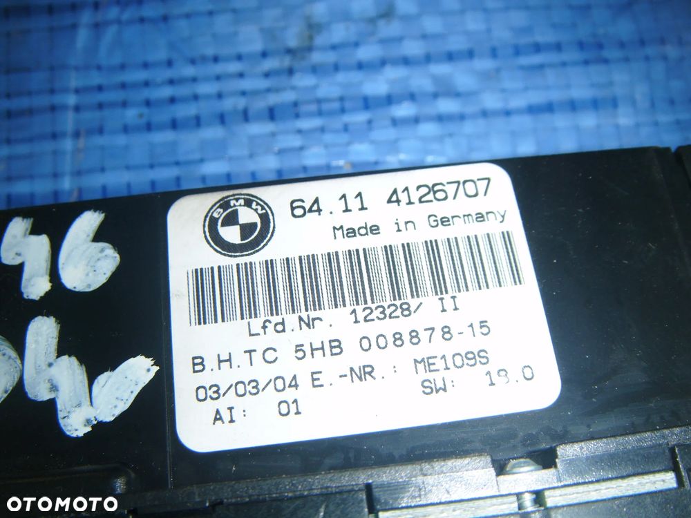 bmw e46 04r panel  sterowania nawiewem climatronic  4126707 - 2