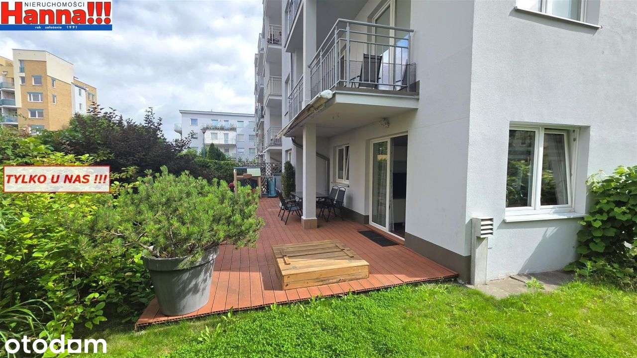 Wyjątkowy ogród 106m2. Taras 43m2. Garderoba.