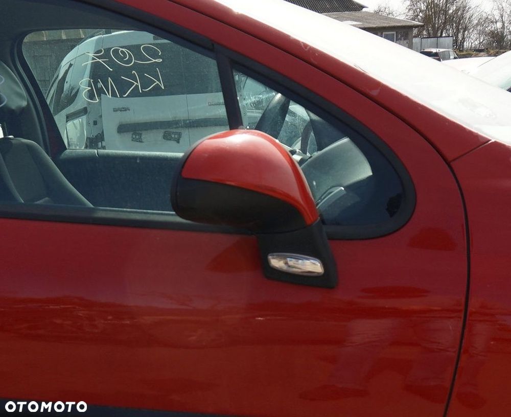 LUSTERKO ELEKTRYCZNE PRAWE 207  KKNB CZERWONY PEUGEOT 2006-2009 - 1