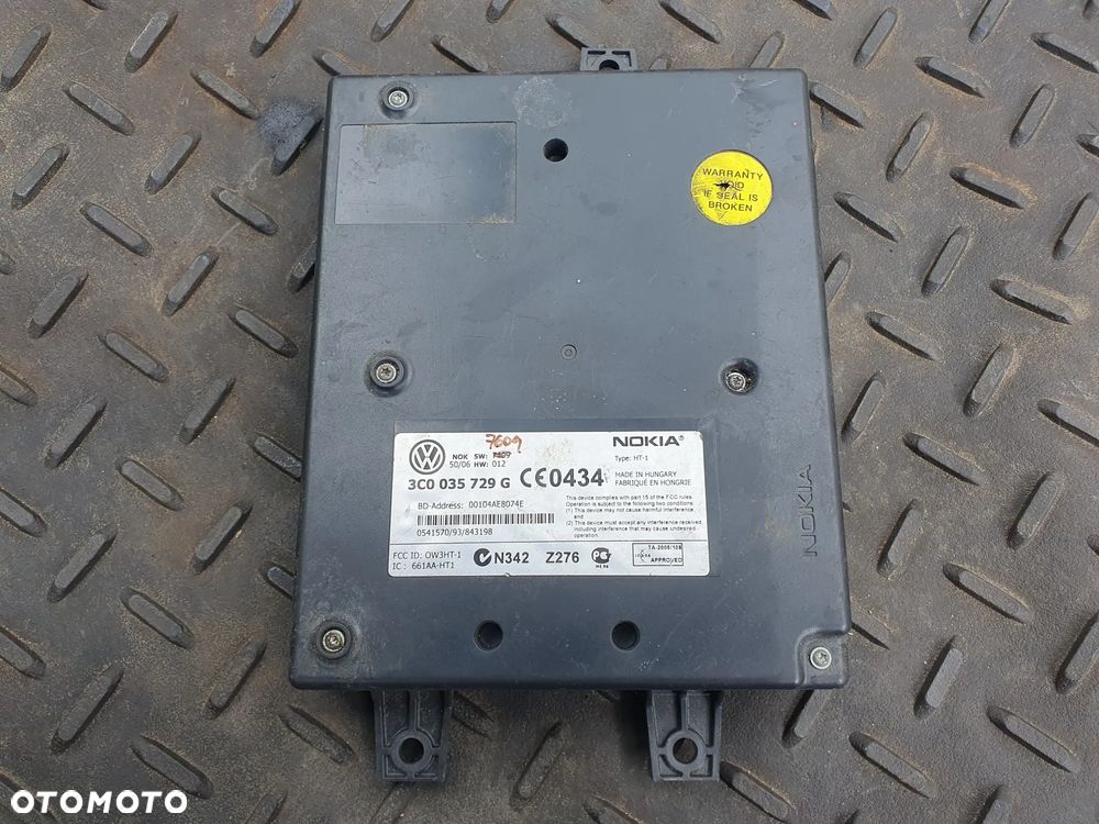 VW GOLF V PASSAT B6 MODUŁ STEROWNIK BLUETOOTH TELEFONU 3C0035729G - 1