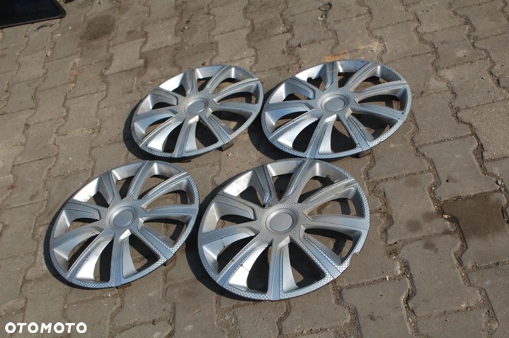 KOŁPAKI SAMOCHODOWE CARBOON R16 VW AUDI SEAT SKODA OPEL NISSAN - 2