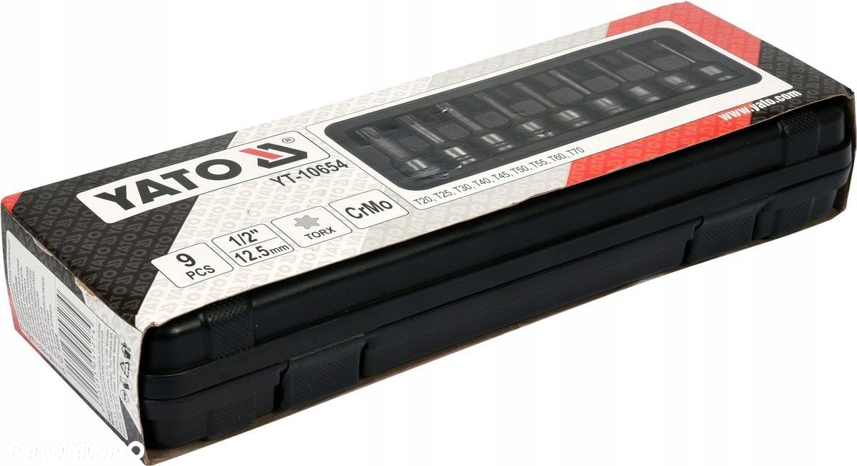 YATO ZESTAW KLUCZE TRZPIENIOWE TORX 1/2" NASADKI UDAROWE WALIZKA YT-10654 - 5