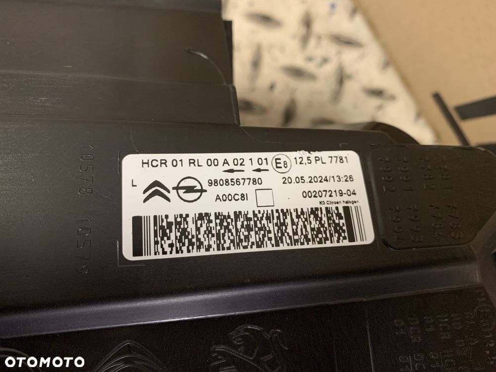 NOWA ORYGINALNA LAMPA LEWA PRZEDNIA ZAFIRA C LIFE EXPERT III JUMPY III PROACE 9808567780 - 5