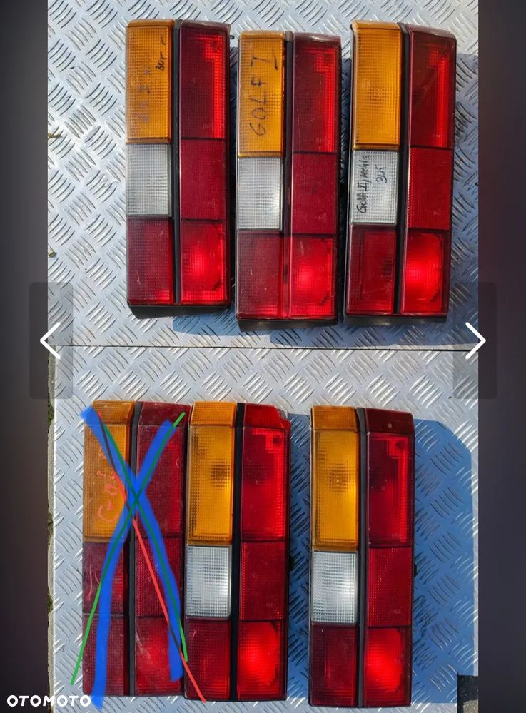 Lampa prawy lewy tył VW GOLF I wkład żarówek - 1