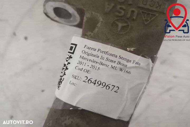 Fuzeta Portfuzeta Stanga Fata Originala In Stare Buna Mercedes-Benz ML - 5