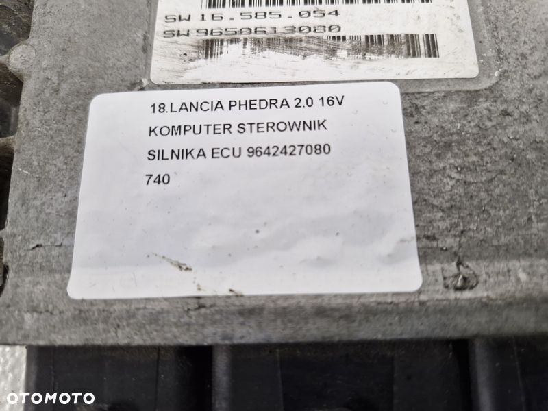 LANCIA PHEDRA 2.0 16V KOMPUTER STEROWNIK SILNIKA ECU 9642427080 - 3