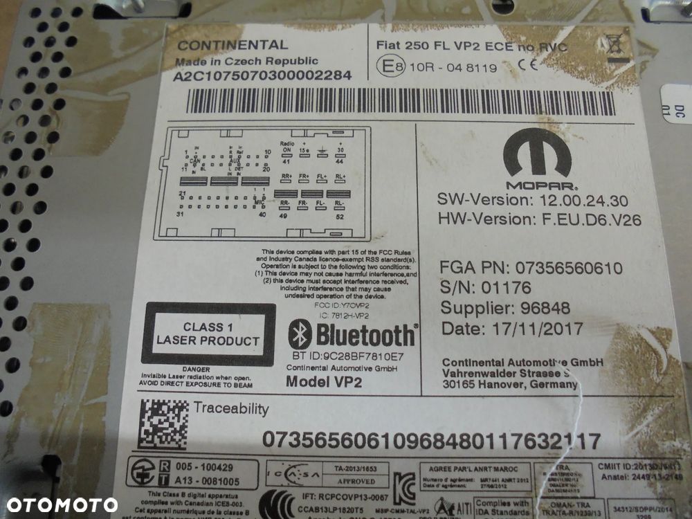 7356560610 RADIO FIAT DUCATO 2012- DOTYKOWE - 2