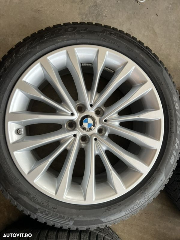 vând jante originale BMW seria 5 G30-G31 pe 18” cu anvelope de iarnă runflat ca noi - 5