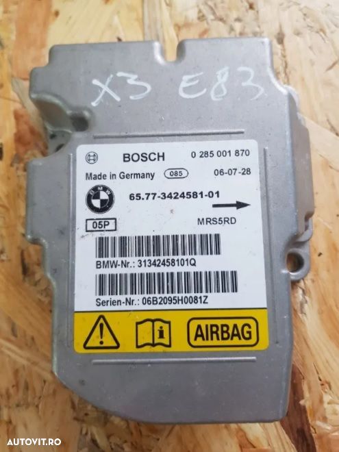 Calculator Modul Airbag Bmw Seria 5 E60 E61 Cod 9172019 - 6