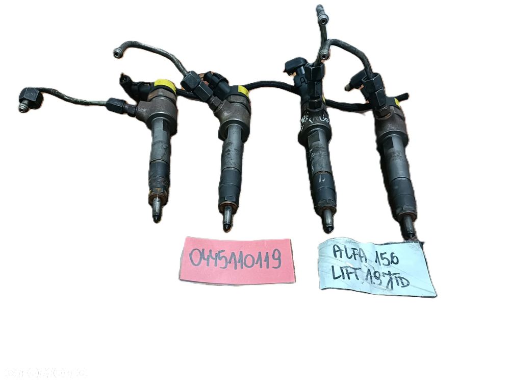 * ALFA ROMEO 156 97-06 1,9 JTD wtryski wtryskiwacze 4 sztuki komplet BOSCH 0445110119