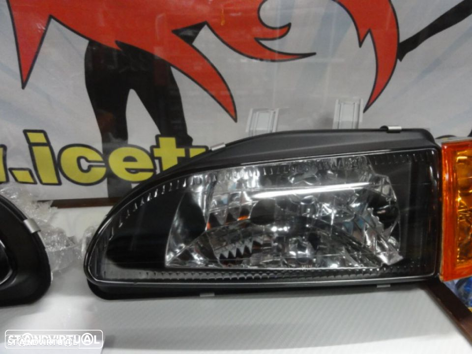 Farois frontais com luz branca 5000k Honda civic 92-95 JDM+piscas frontais eurolook 2, 3 portas  EG3 EG4 EG5 EG6 EJ1 EJ2 - 11