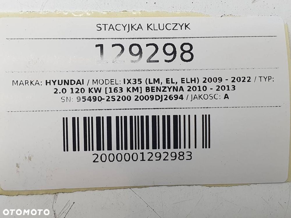 STACYJKA KLUCZYK PILOT HYUNDAI IX35 95490-2S200 2009DJ2694 - 11