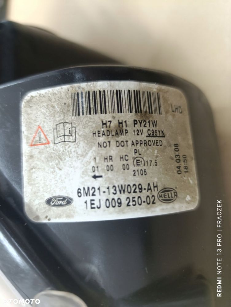 LAMPA PRAWY PRZÓD FORD S-MAX MK1 6M21-13W029-AH - 11