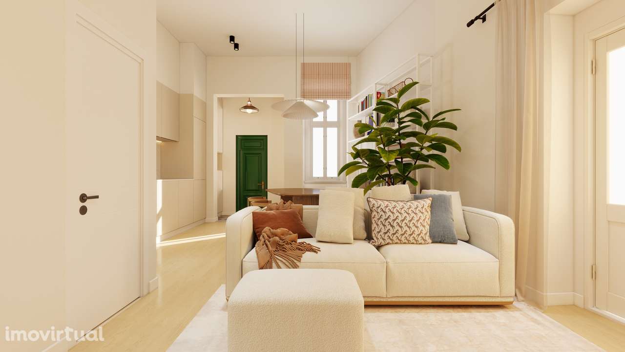 APARTAMENTO T1 | REMODELADO | TRAÇA ANTIGA | CENTRO LISBOA | 52 M2 - Grande imagem: 4/20