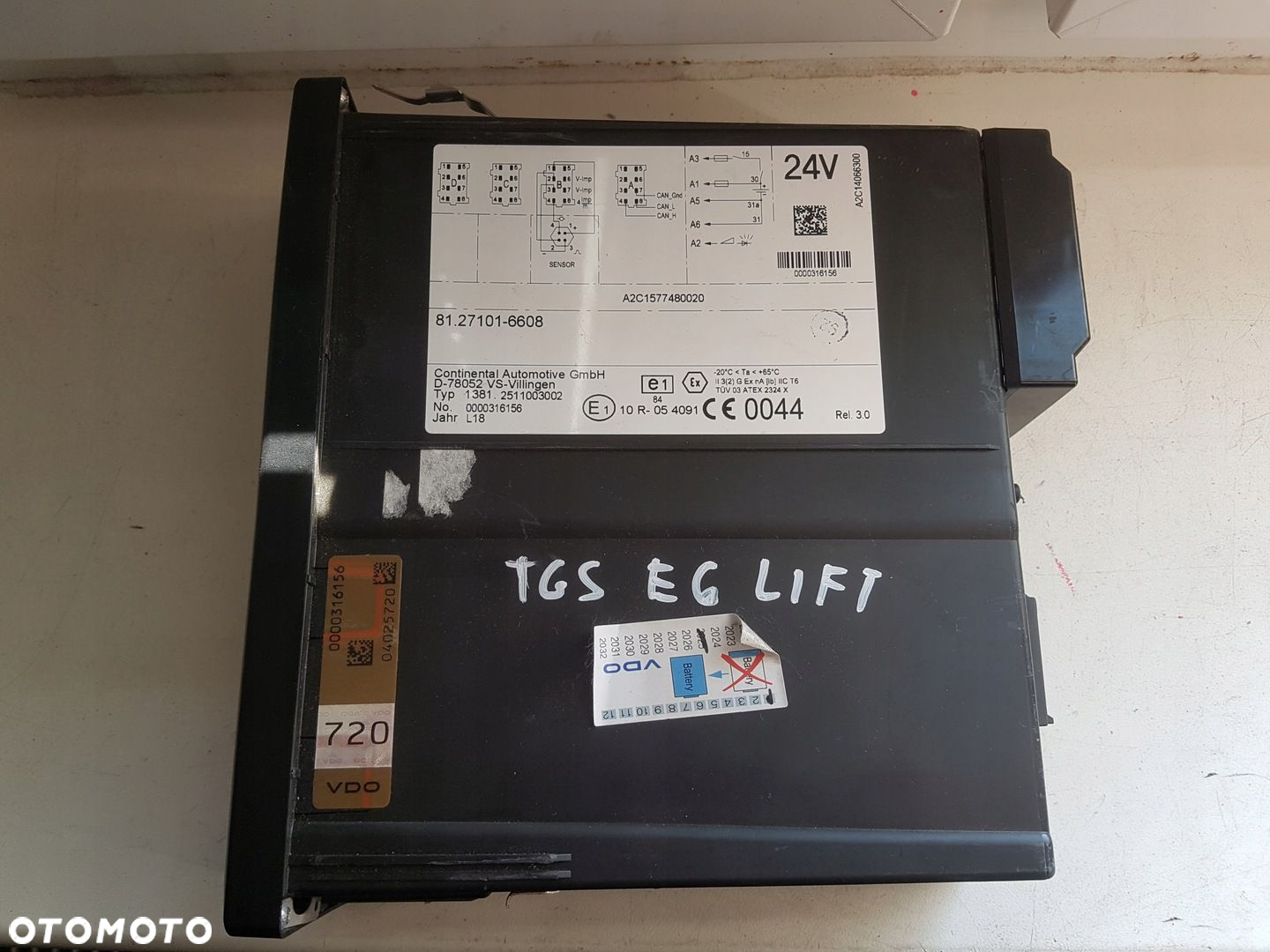 TACHOGRAF Z ADR MAN TGX TGS 2018 ROK 81271016608 - 3