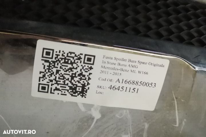 Fusta Spoiler Bara Spate Originala In Stare Buna AMG Mercedes-Benz  ML - 7