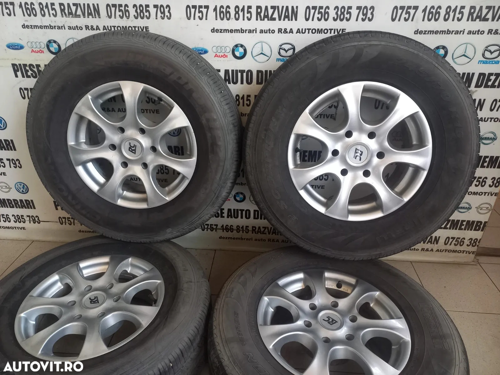 Set Jante Aluminiu Mitsubishi Pajero L200 Nissan Patrol Terrano Etc. Prezoane 6x5.5 Inch Anvelope 245/70R16 - 2