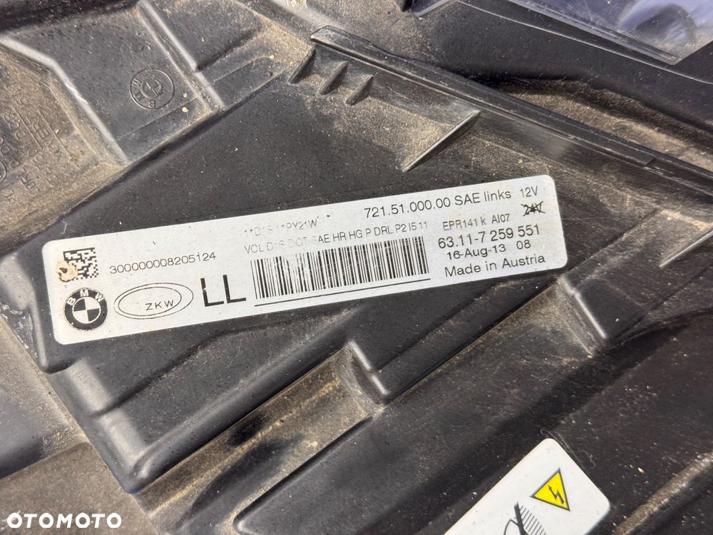 LEWY BI XENON BMW F30 F31 KOMPLETNA USA BDB - 6