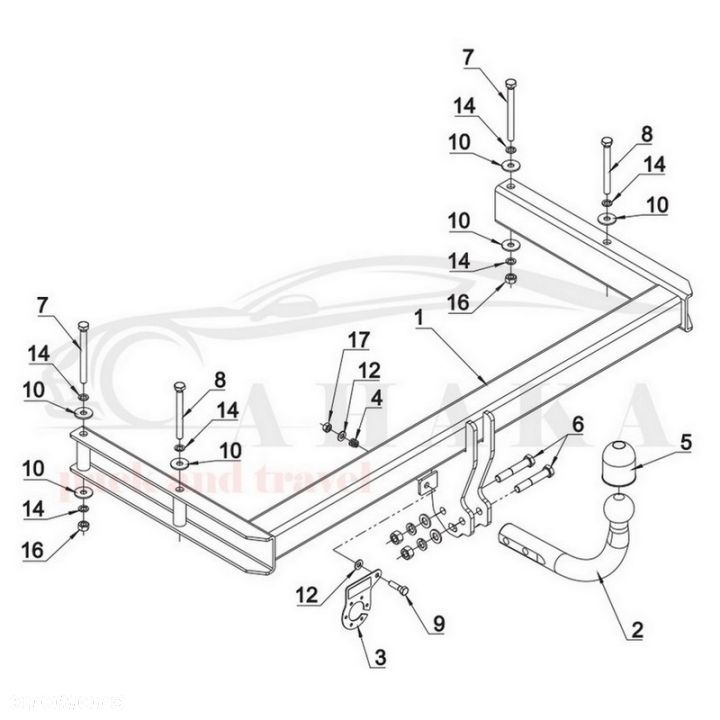 Hak Holowniczy Odkręcany Do Skoda Superb I Sedan 2002-2008 - 2
