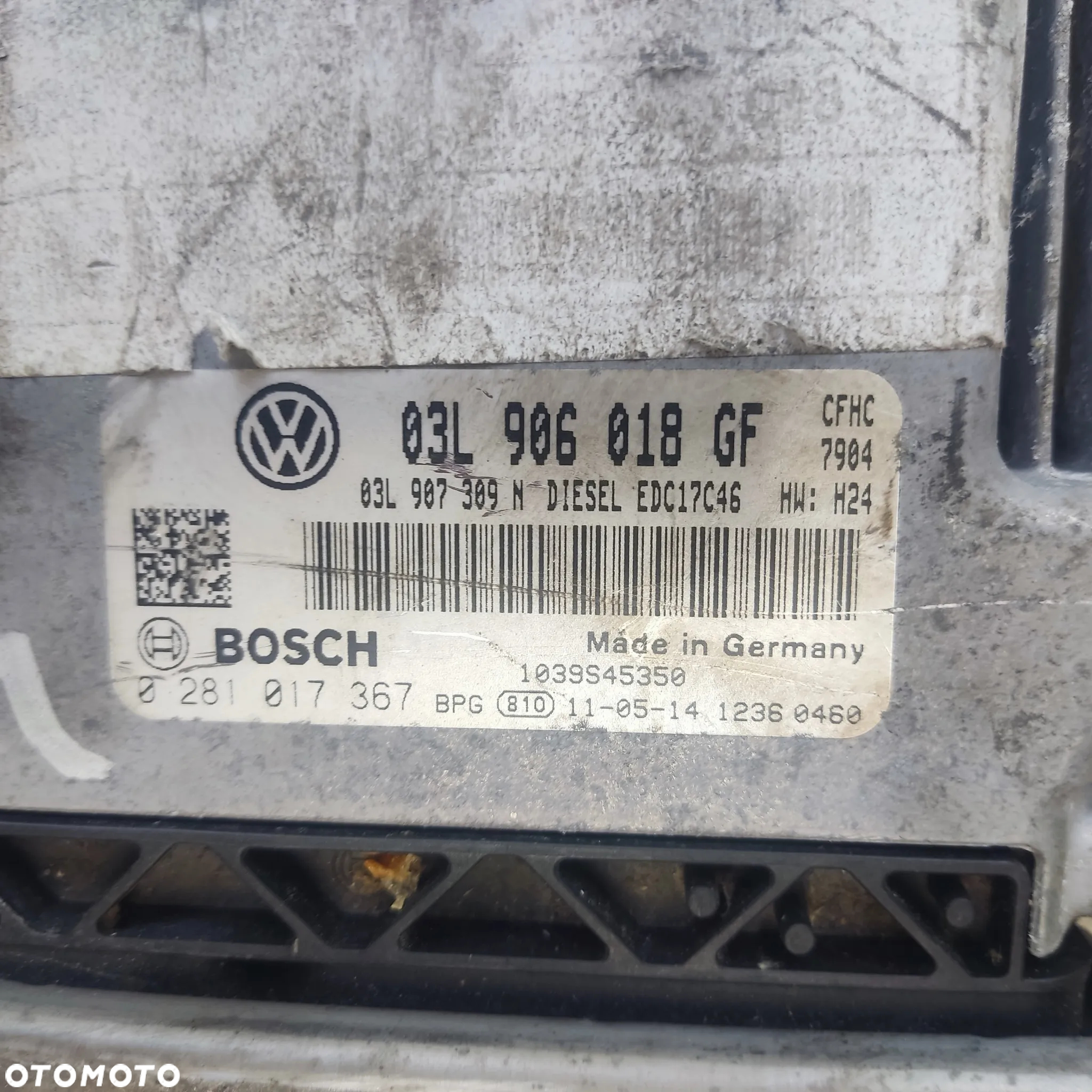 VW SCIROCCO KOMPUTER STEROWNIK SILNIKA CFH 03L906018GF - 2