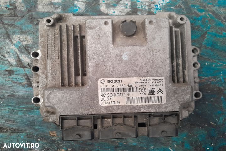 Calculator motor ECU 0281013869 - 1.6 HDI 0281013869 - 1.6 HDI Fiat S - 1
