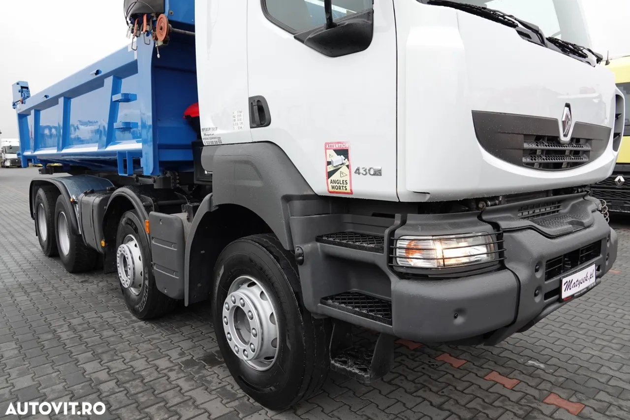 Renault KERAX 430 / 8x4 / BASCULANTE / HYDROBOARD / HYDROCLAP / BORDMATIC / EURO 5 EEV - 14