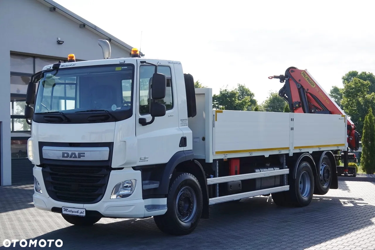 DAF CF 370 / 6x2 / SKRZYNIOWY - paka: 6,4 m / + HDS PALFINGER PK 18002 - max 6 000 kg / PILOT / EURO 6 / OŚ PODNOSZONA - 7