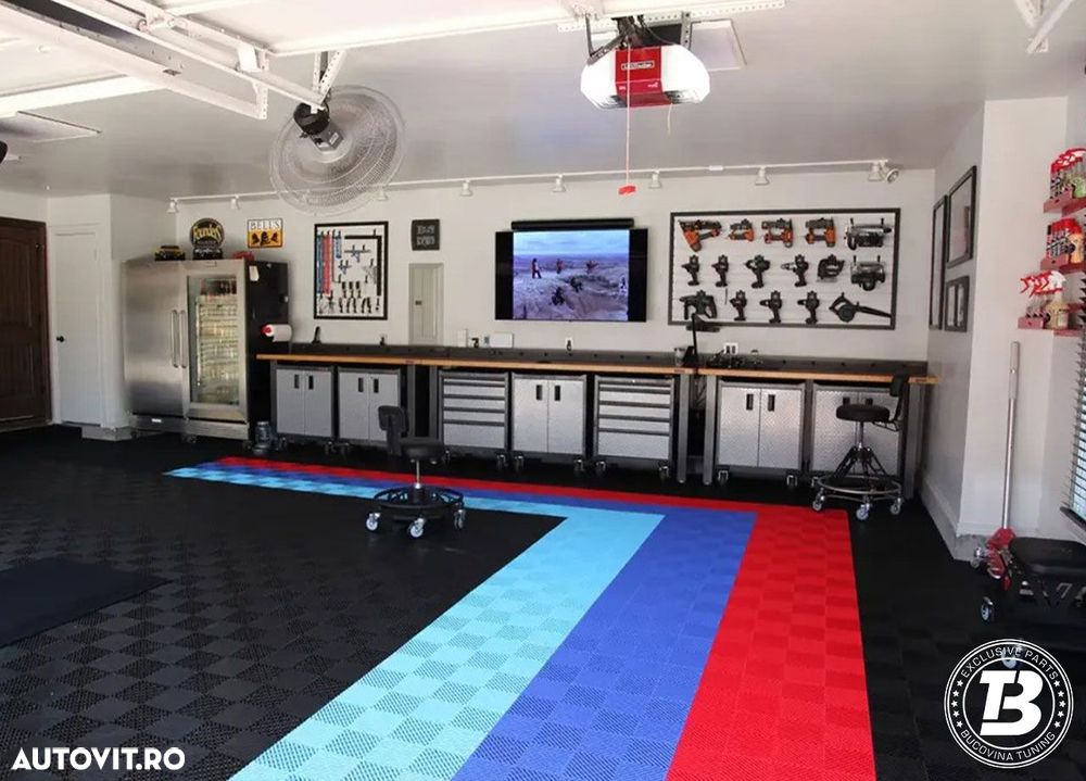 Pardoseala Modulara pentru Garaj si Ateliere Detailing - Turcoaz - 3