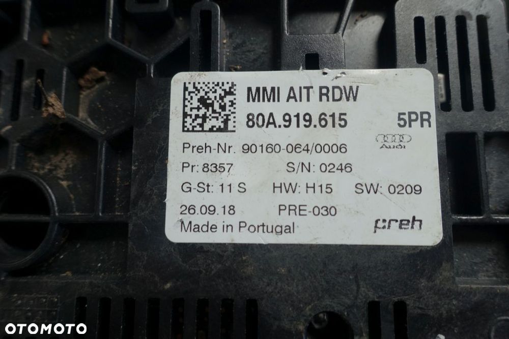 PANEL STEROWANIA MMI AUDI Q5 80A919615 - 5