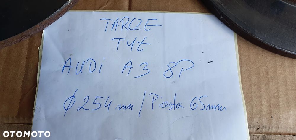 Tarcze hamulcowe tył tylne klocki Audi A3 8P 255MM - 9