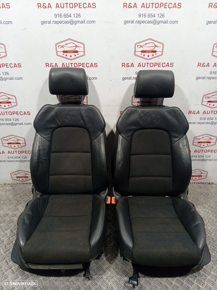 Conjunto de Bancos Audi A3 8P Sportback S-Line Pele e Tecido Original - 15