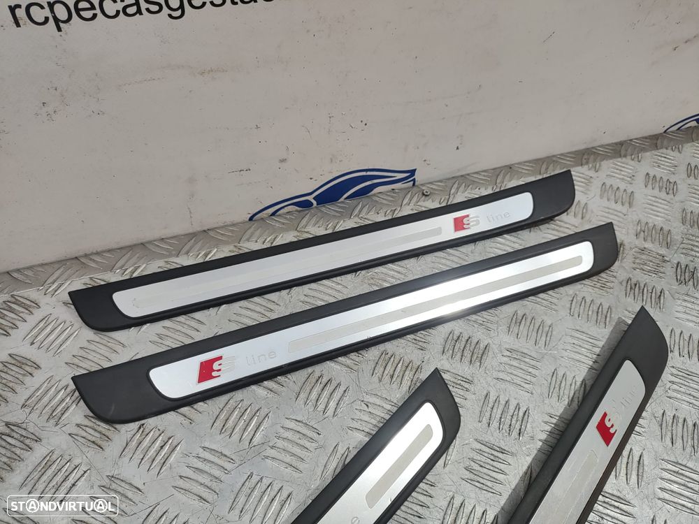 Conjunto soleiras porta frente frontal traseira trás Audi A4 B8 8K S-Line S Line - 8