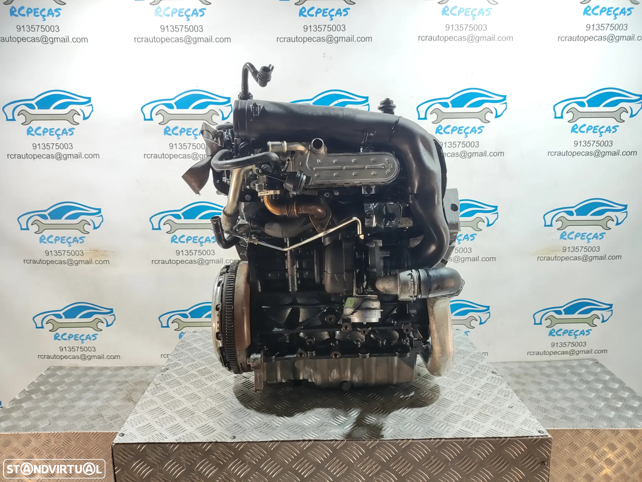 MOTOR COMPLETO 2.0 TDI 16V 140CV BKD AUDI A3 VW VOLKSWAGEN GOLF TOURAN JETTA SEAT LEON TOLEDO ALTEA SKODA OCTAVIA MOTOR ARRANQUE ALTERNADOR BIMASSA COMPRESSOR EMBRAIAGEM BOMBA DIRECAO INJETORES - 7