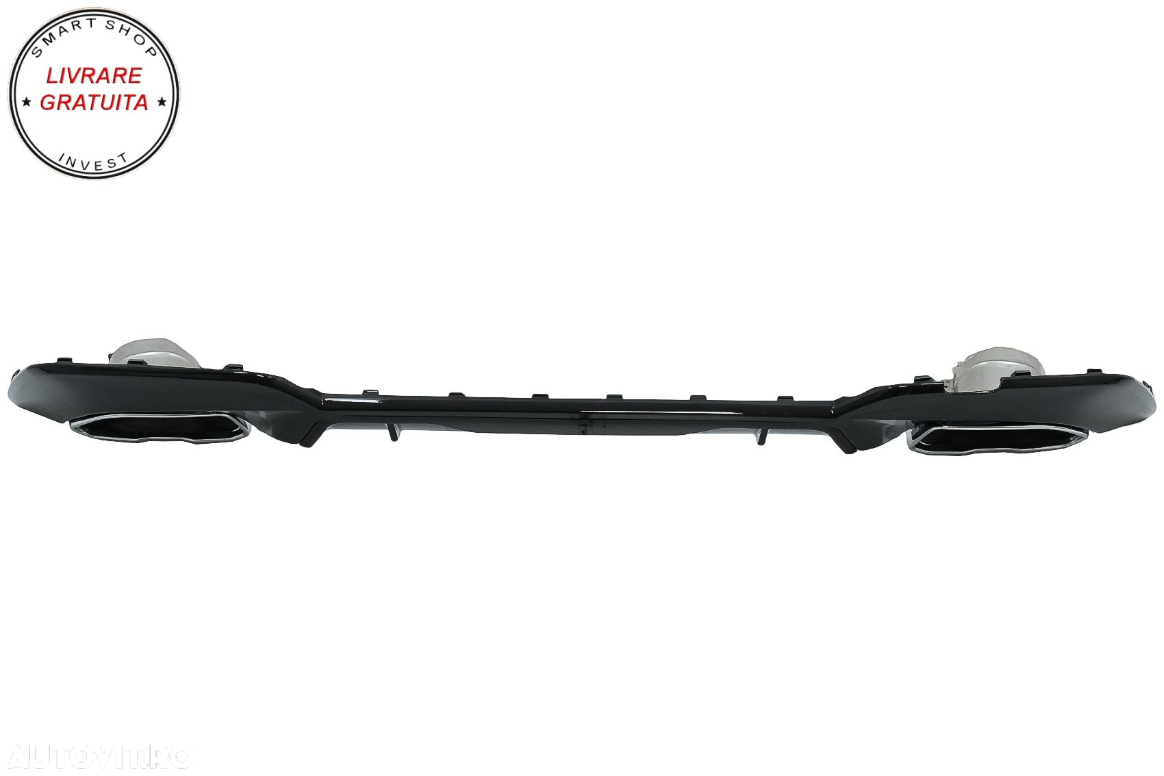 Difuzor Bara Spate Evacuare Dubla si Tobe Ornament Crom BMW 3 Series G20 G28 Sedan- livrare gratuita - 2