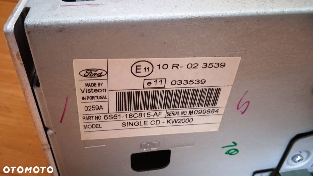 Radio Fabryczne Ford Focus MK2 6S6118C815AF - 4