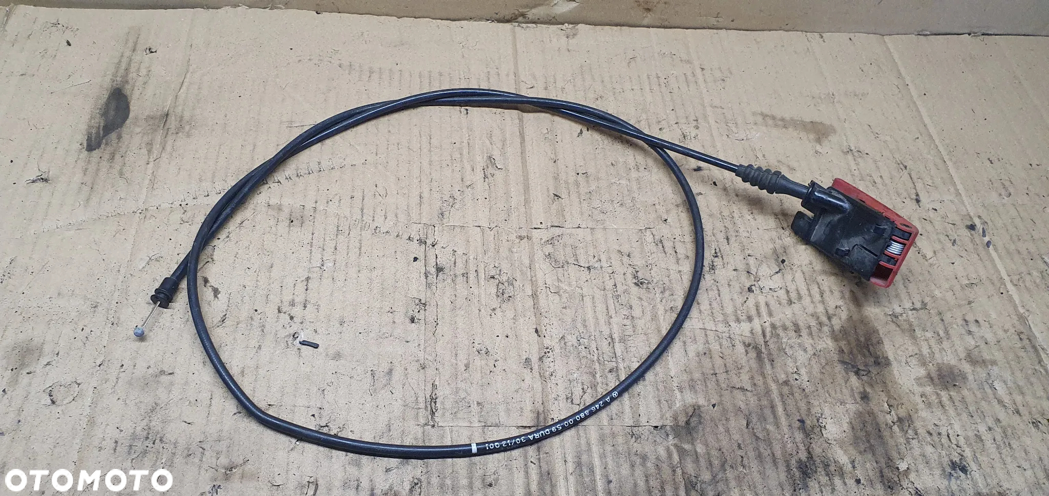 Klamka raczka dźwignia otwierania maski linka cięgno Mercedes A2468800059 A2048800120 - 4