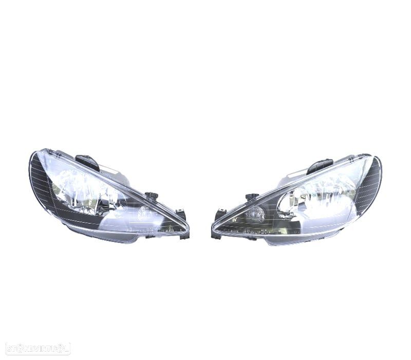 FARÓIS PEUGEOT 206 06- CABRIO HATCHBACK SW GTI PRETO H7 - 1