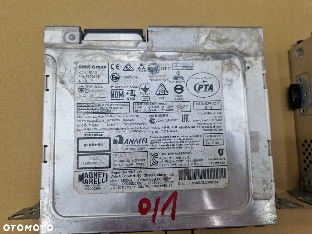 RADIO BMW F20 F30 F45 F87 LCI G01 G30 RADIO HEADUNIT MEDIA 2 8705946 - 3