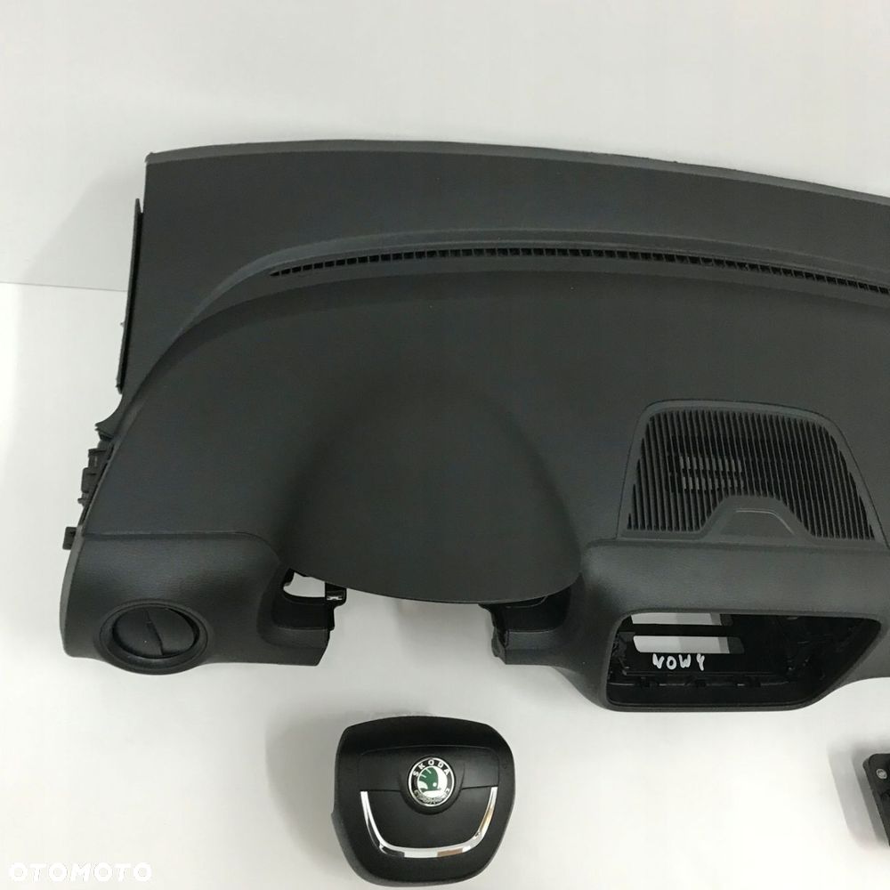 SKODA CITIGO DESKA ROZDZIELCZA KONSOLA KOKPIT PULPIT PODUSZKI AIRBAG AIR BAG PASY KIT SET - 2