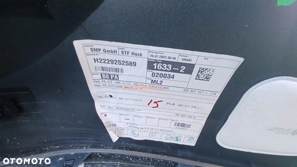 VW PASSAT B8 KOMBI ZDERZAK TYŁ IDEALNY LC7A - 4