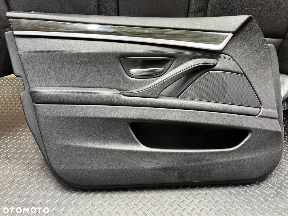bmw f10 komplet fotele grzane uk kanapa boczki skÓra czarna mpakiet - 6