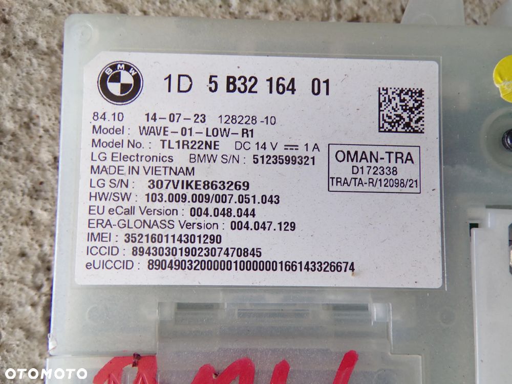 MODUŁ BLUETOOTH BMW G20 5B3216401 - 2