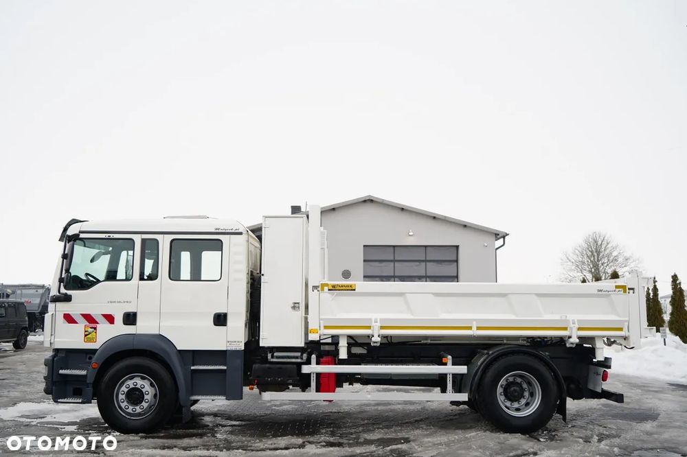 MAN TGM 18.340 / 4X2 / 3 STRONNA WYWROTKA / HYDROBURTA / BRYGADÓWKA 7 MIEJSC / BORDMATIC - 11