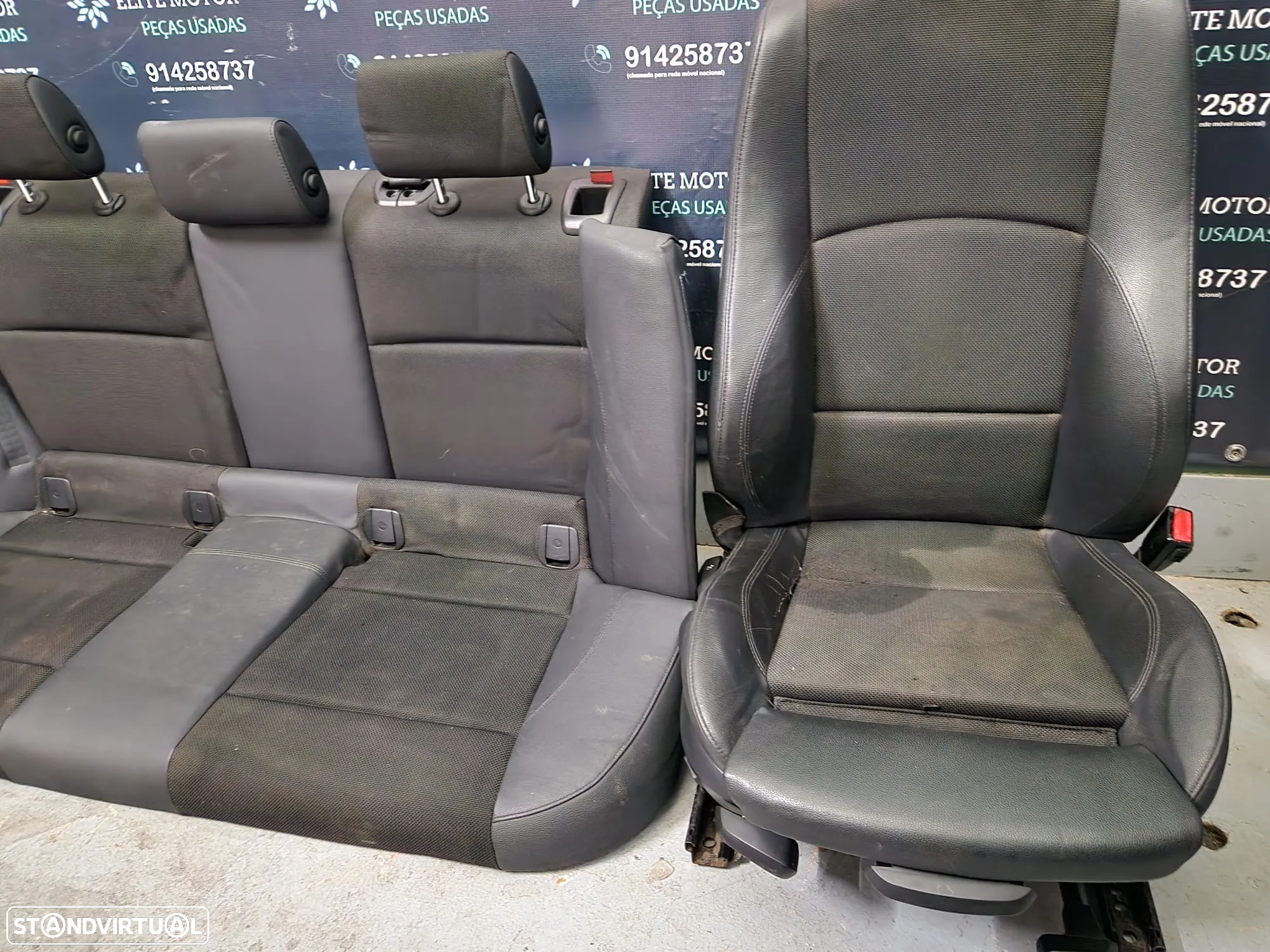 Jogo de bancos usados BMW SERIE 1 PACK M E87 E81 5 PORTAS PELE TECIDO - 5