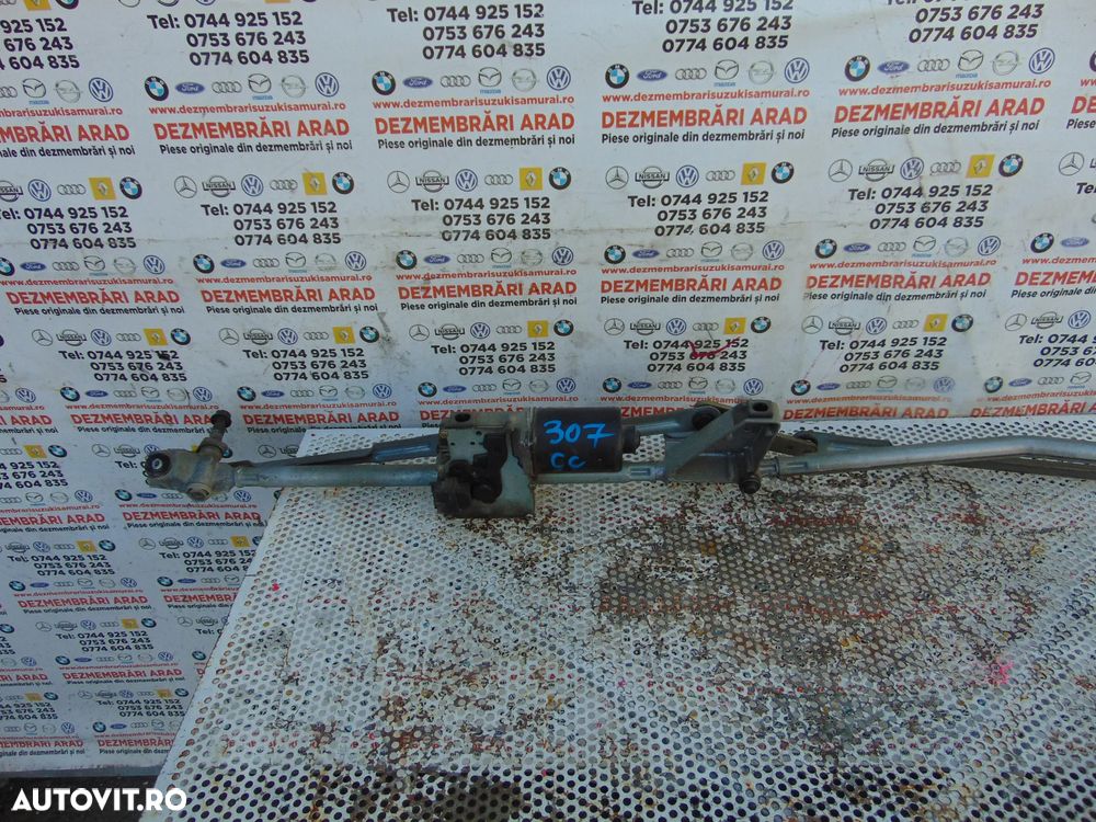 Motoras stergatoare Peugeot 307 cod 404638 ansamblu stergatoare timonerie - 2