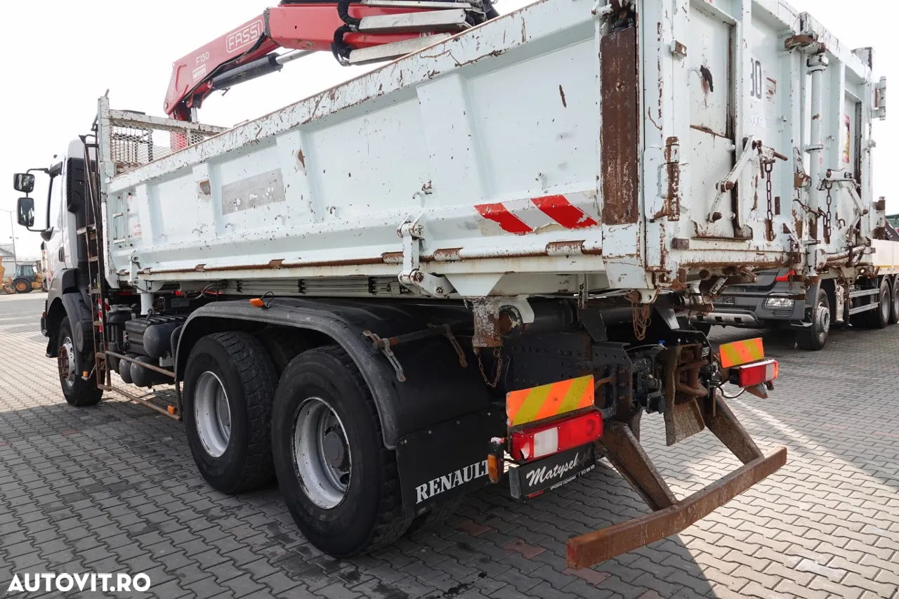 Renault KERAX 410 / 6x4 / BASCULANTE + HDS FASSI F150 / HYDROBURTA / BORDMATIC - 14
