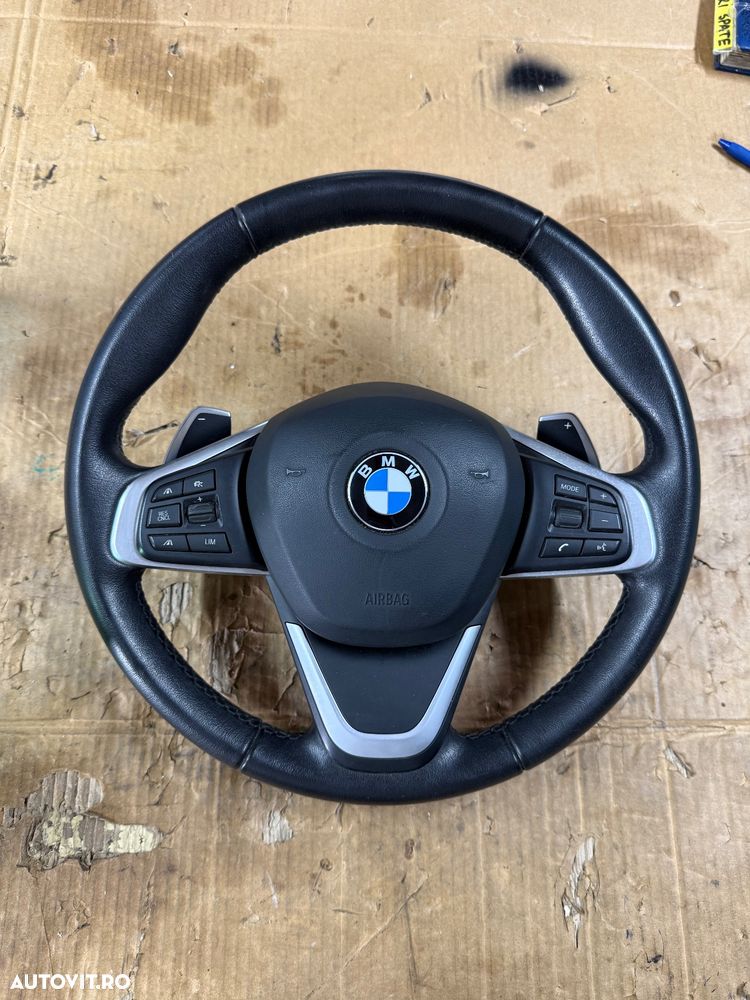 Volan piele cu airbag,comenzi si padele BMW X1 F48 facelift an 2021 stare f buna - 1