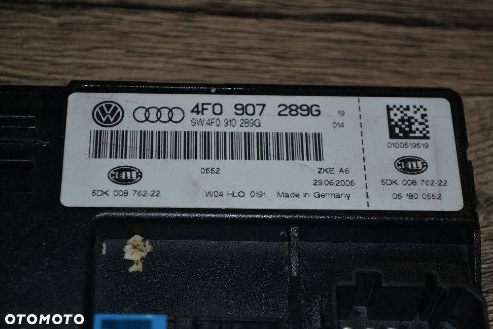 AUDI A6 C6 MODUŁ KOMFORTU STEROWNIK 4F0907289G 4F0910289G - 2