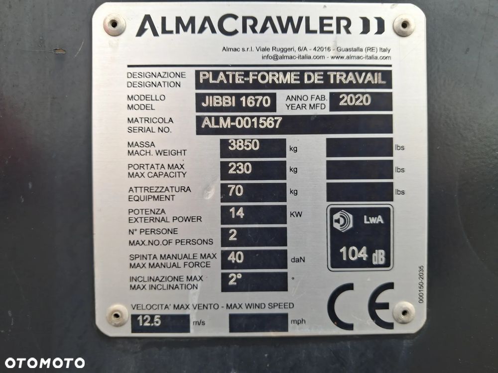 Inny AlmaCrawler JIBBI 1670 - 20